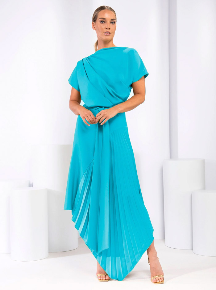 Mila Dress - Turquoise (Kevan Jon)